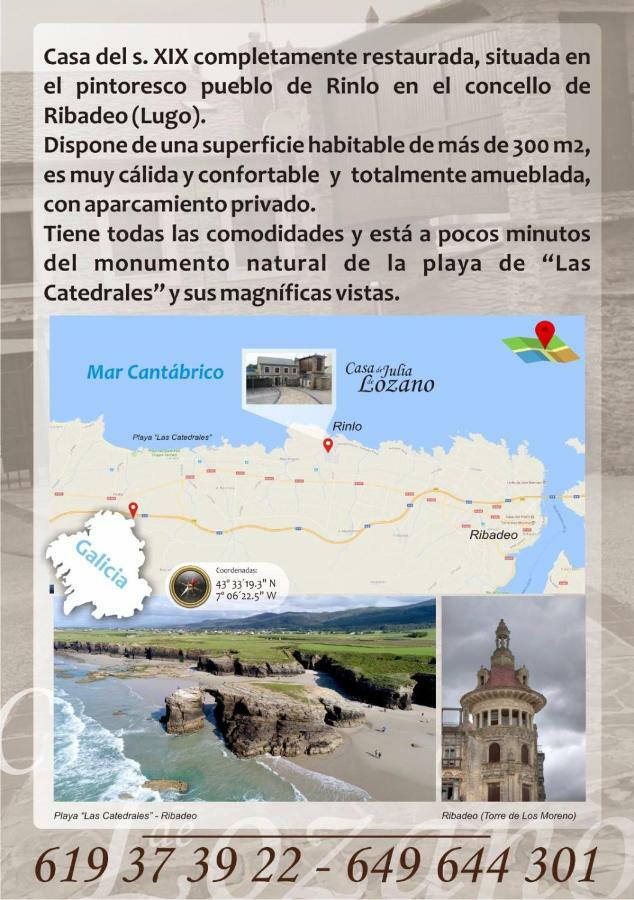Casa Julia De Lozano Villa Rinlo Kültér fotó